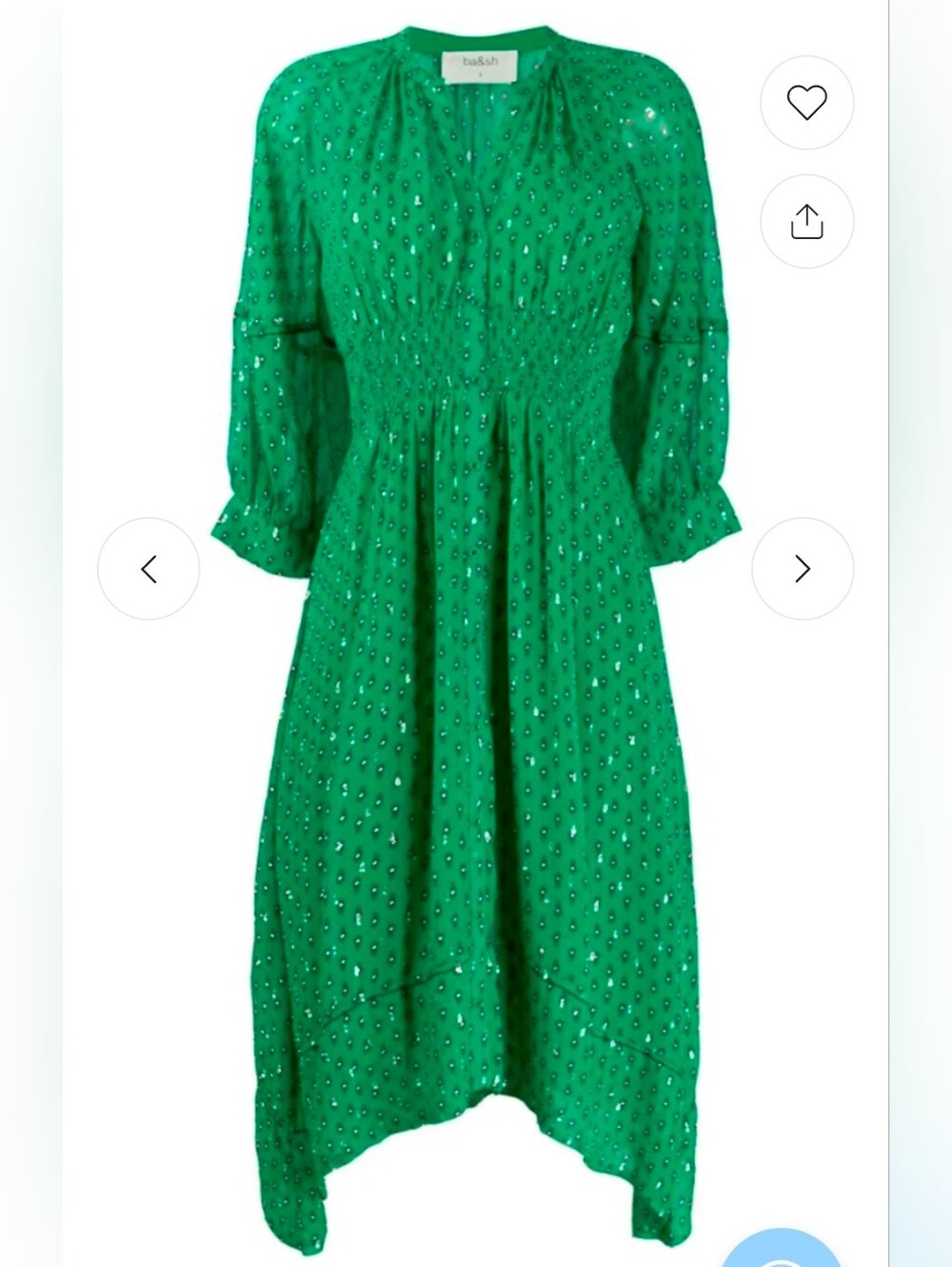 BA&SH Cyana Green Dress Size M